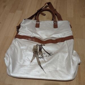 Anne Klein Cream and Brown Travel Bag